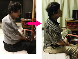 74歳でも、猫背が綺麗な背中になり、肩こり・首のこりが楽に