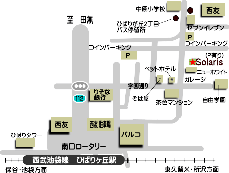 西東京市ひばりヶ丘駅南口周辺の地図map